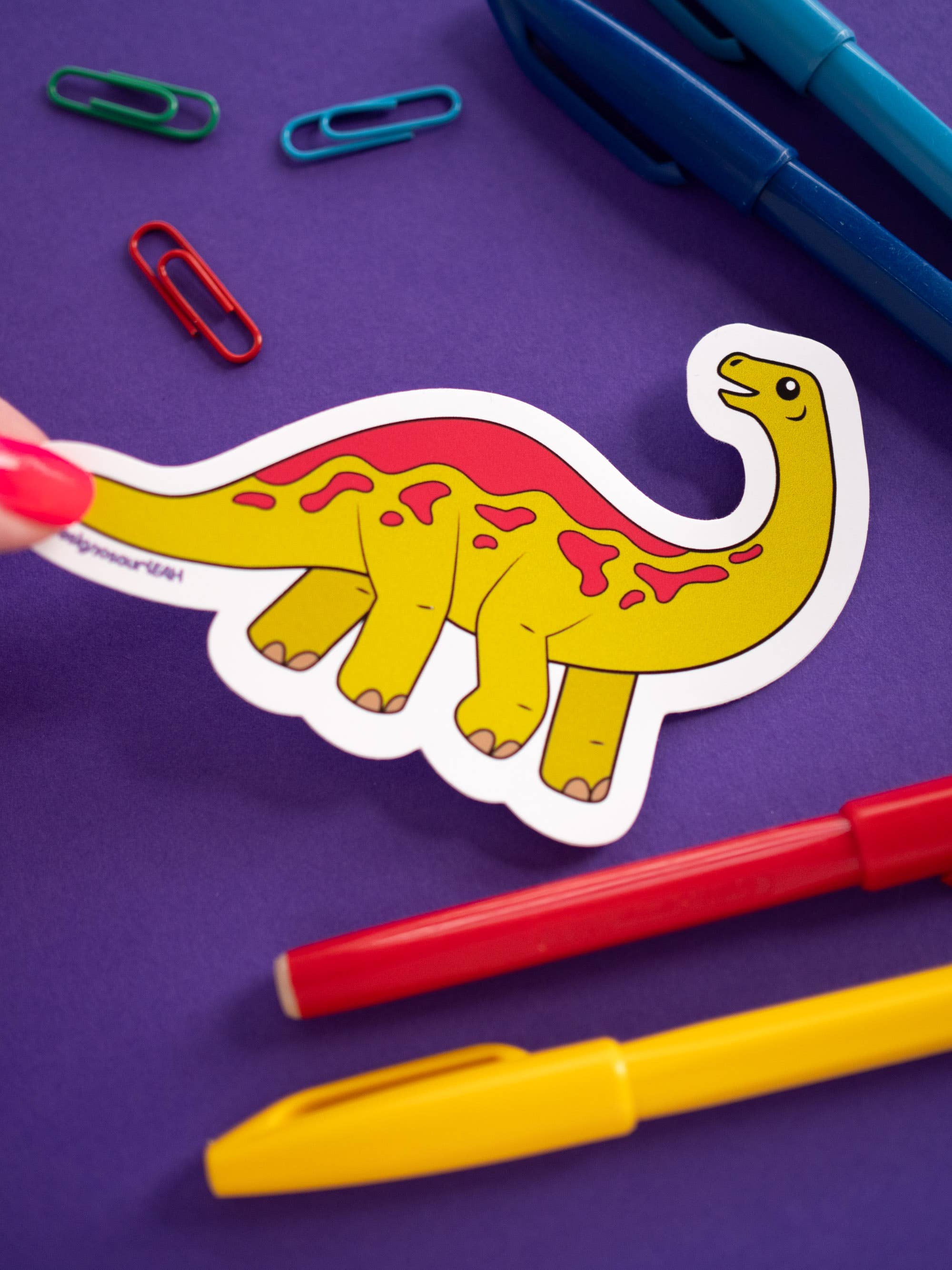 designosaur – wholesale Sticker – Diplodocus dinosaur vinyl sticker (4 inch)2