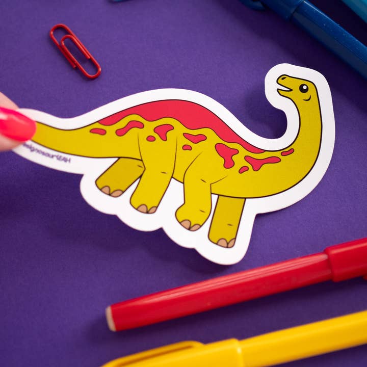 designosaur – wholesale Sticker – Diplodocus dinosaur vinyl sticker (4 inch)2