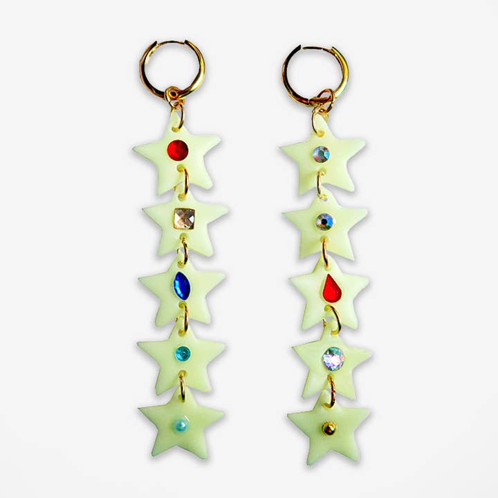 SUPERNOVA-oorbellen ✨ GLOW IN THE DARK ✨ voor wholesale door Chungawawa