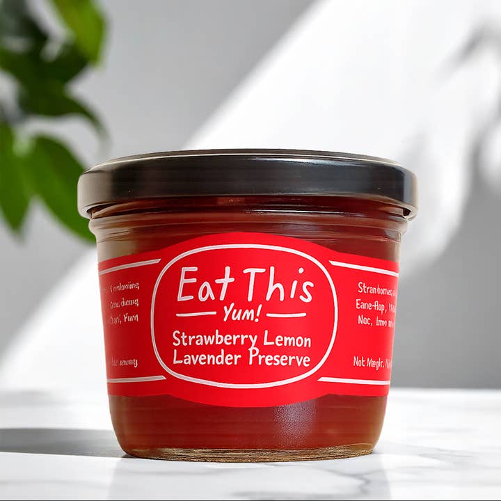Strawberry Lemon Lavender Preserve for wholesale by Eat This Yum