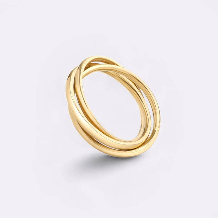 Mint & Lily - Wholesale Band/Stacked Ring - Dainty Interlocking Fidget Ring