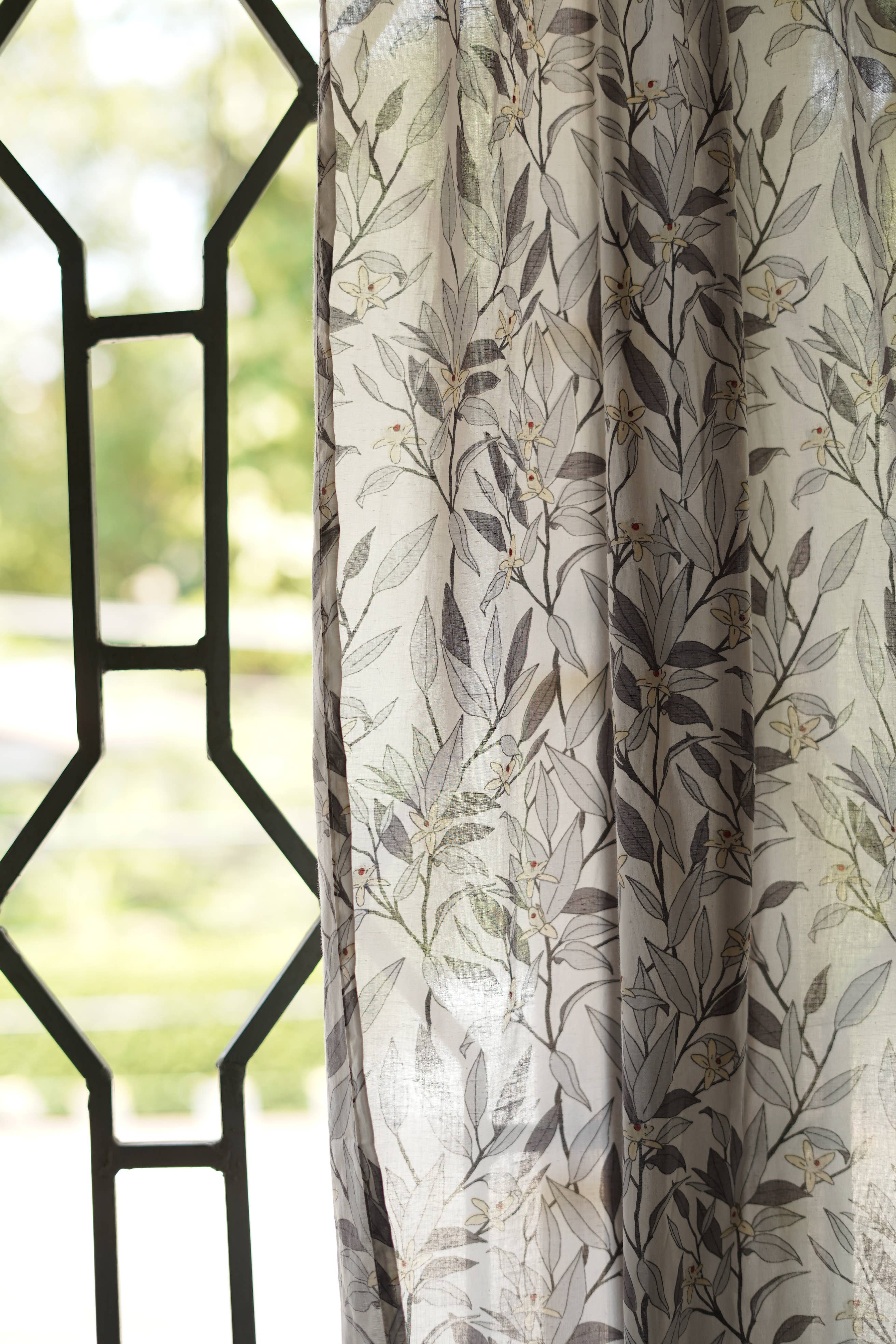 Annahmol - Wholesale Curtain - Vintage Inspired Botanical Sheer Curtains: Assorted Prints44