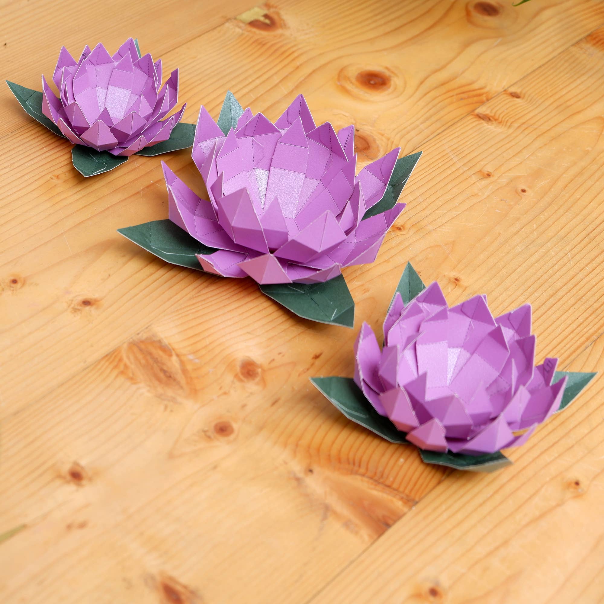 PAPERCRAFT WORLD - Wholesale DIY Craft Kit - Lotus Papercraft Flower Origami Model1