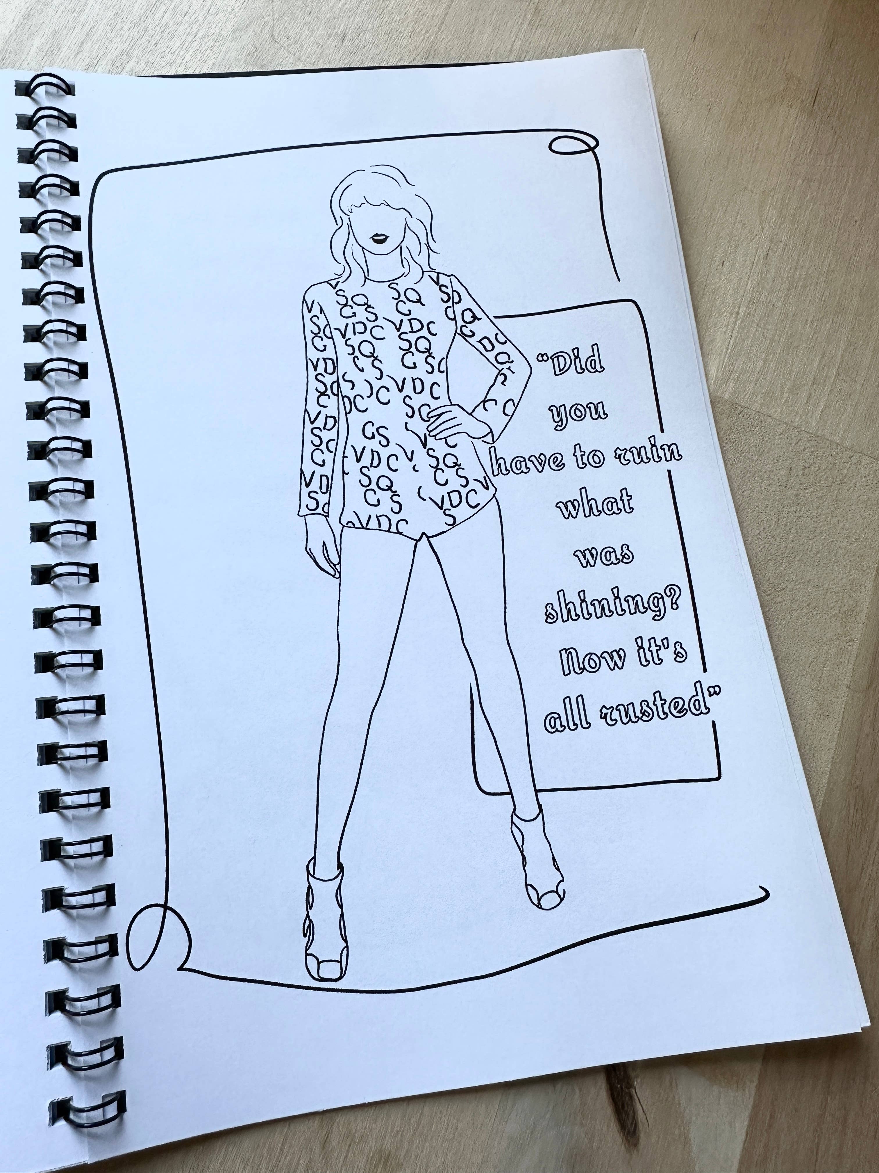 UNDERDOG NATION - Wholesale Coloring & Activity Book - Adult - A Swiftie Coloring Book - Red Carpet Style3
