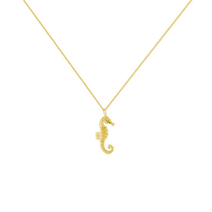 COLLIER HIPPOCAMPE - Plaqué or 18 carats pour la vente par Carolinne B