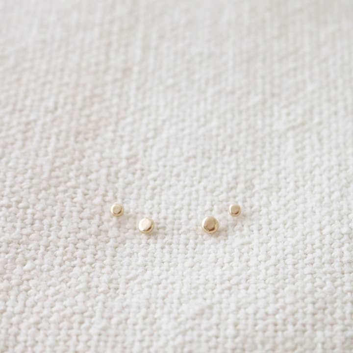 Callie Jewelry - Wholesale Stud/Post Earrings - Gold Pebble Studs | 4mm3