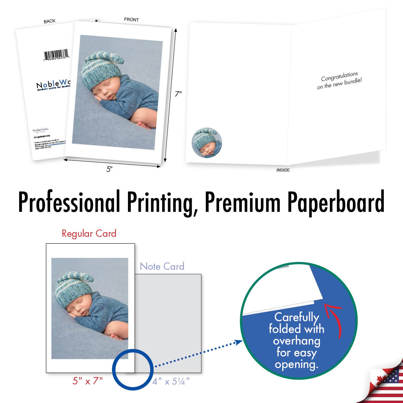 NobleWorks - Venta al por mayor Tarjetas de felicitación - Baby Card - Tarjeta Blissful Babies3