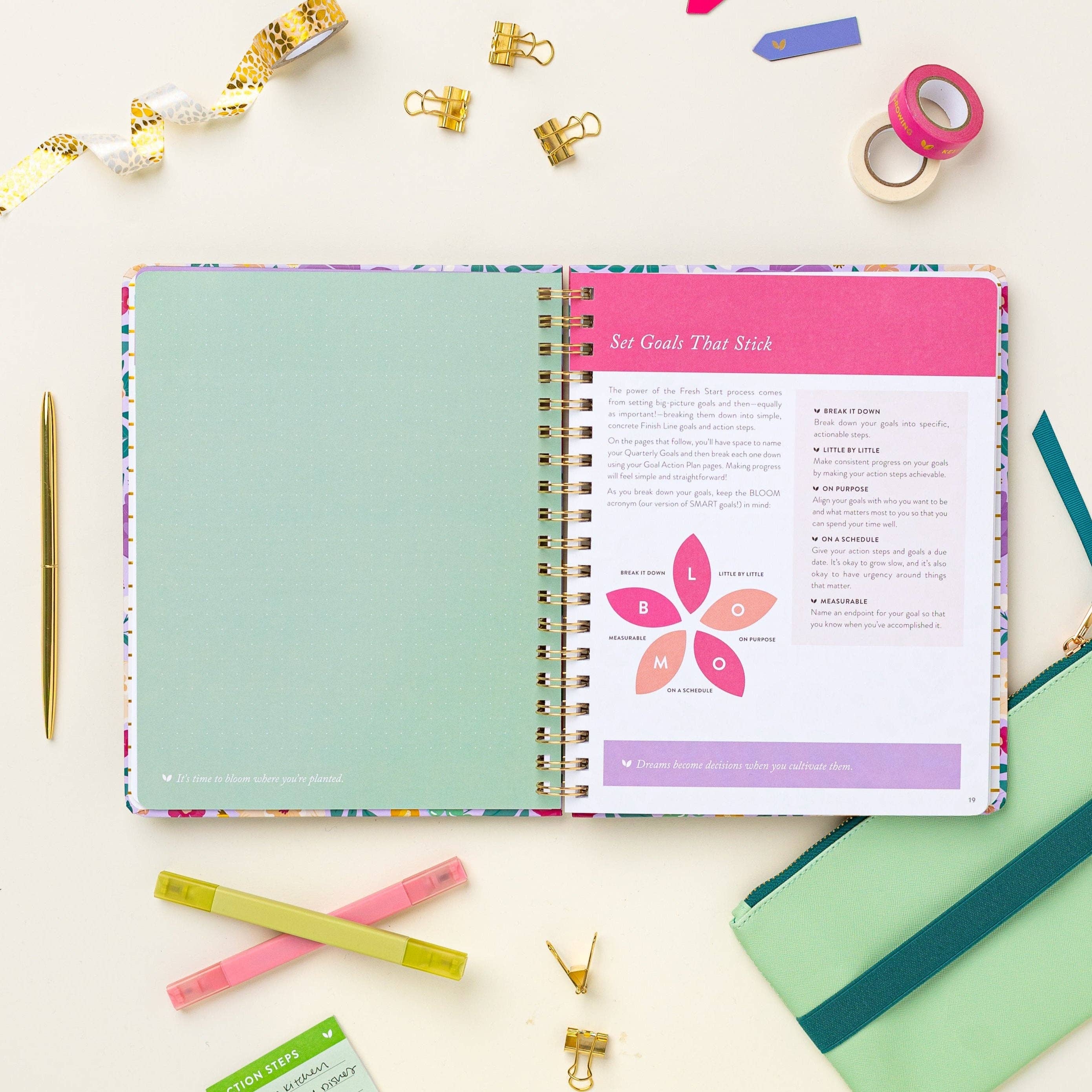 Cultivate What Matters - Wholesale Planner - Fresh Start Weekly Goal Planner | Bold Blooms6