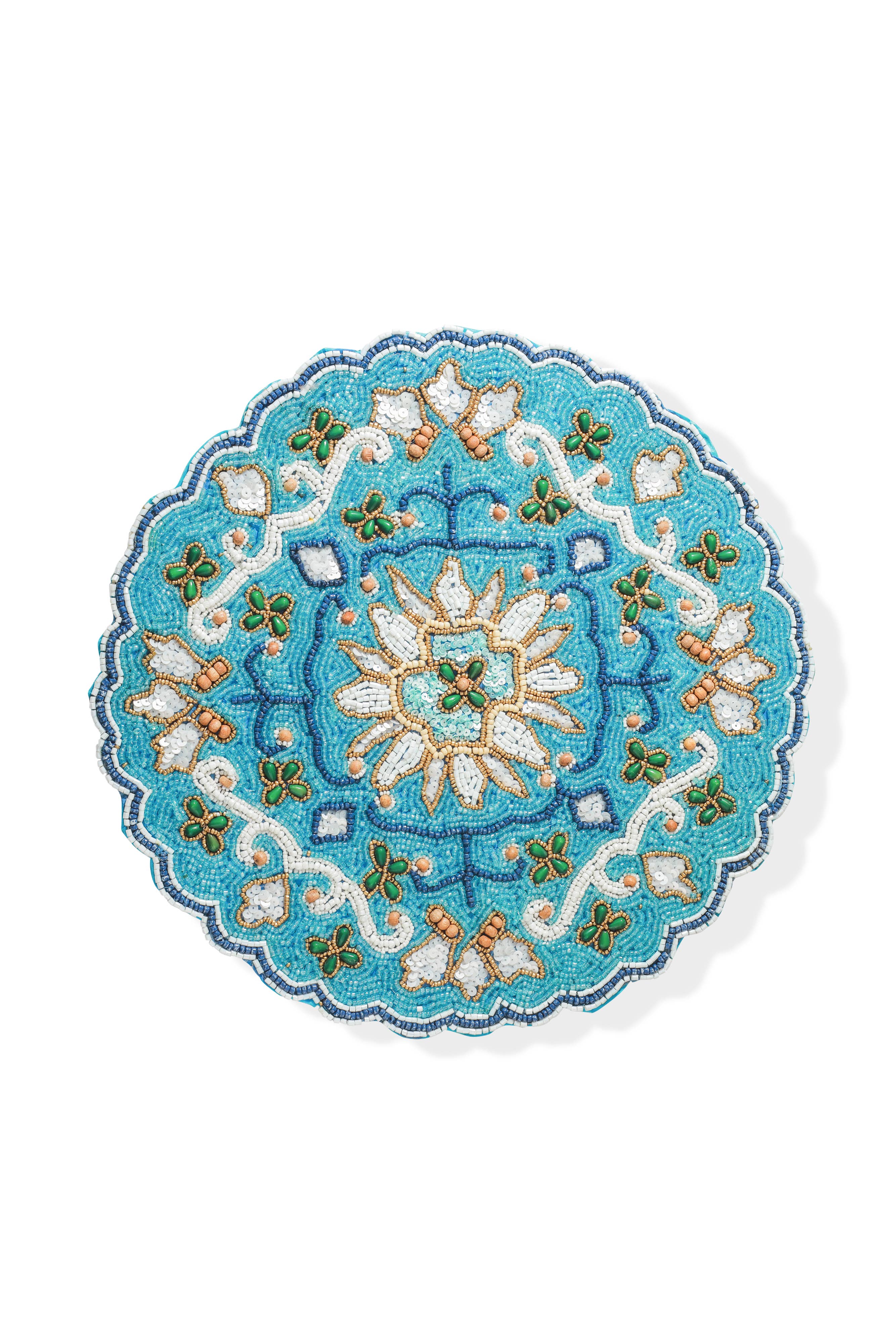 Tiramisu - Wholesale Placemat - The "Majestic Azulejo" Beaded Placemat0