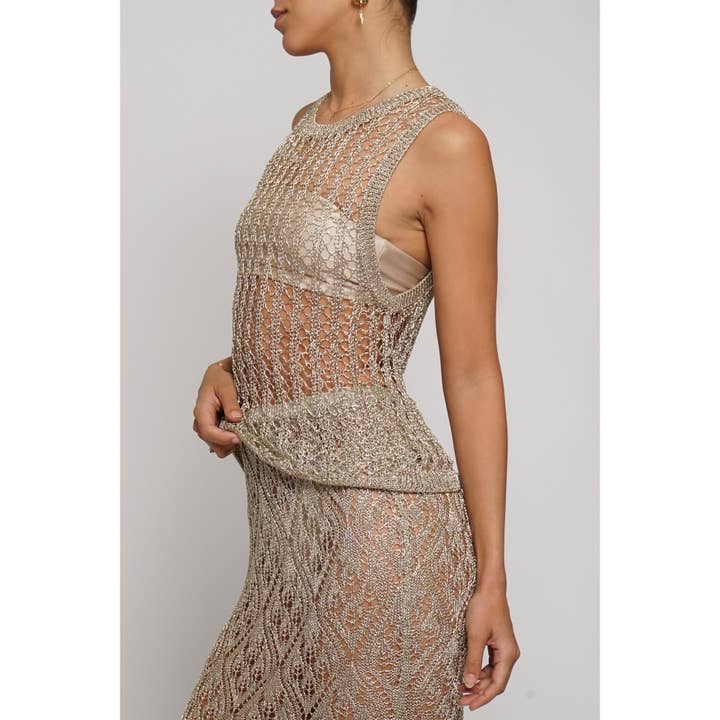 Sans Souci - Wholesale Knit Top - Women's - METALLIC KNIT TOP1