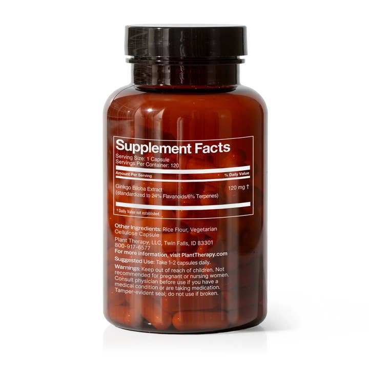 Plant Therapy - Wholesale Oral Supplement/Vitamin - Ginkgo Biloba Herbal Supplement Capsule-120 Capsules 2