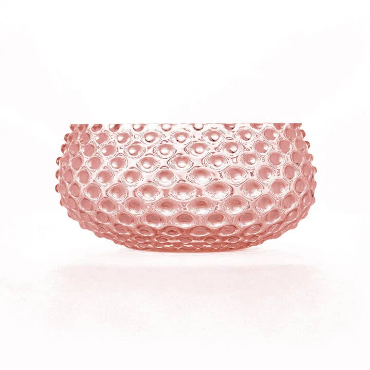 Maure - Wholesale Decorative Plate/Dish/Bowl - Handblown Hobnail Bowl - Large - Rose Bronze