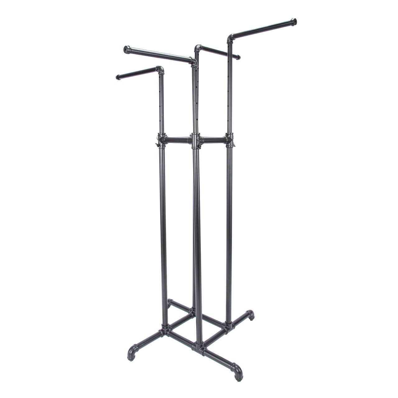 Store Supply Warehouse - Wholesale Retailer Display - Accessories - Boutique Pipe 4-Way Clothing Rack With Straight Arms5