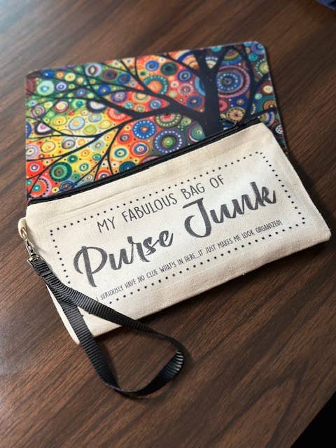 Shades Jewelry & Gifts - Wholesale Wristlet - Purse Junk Linen Zippered Wristlet/Pouch2
