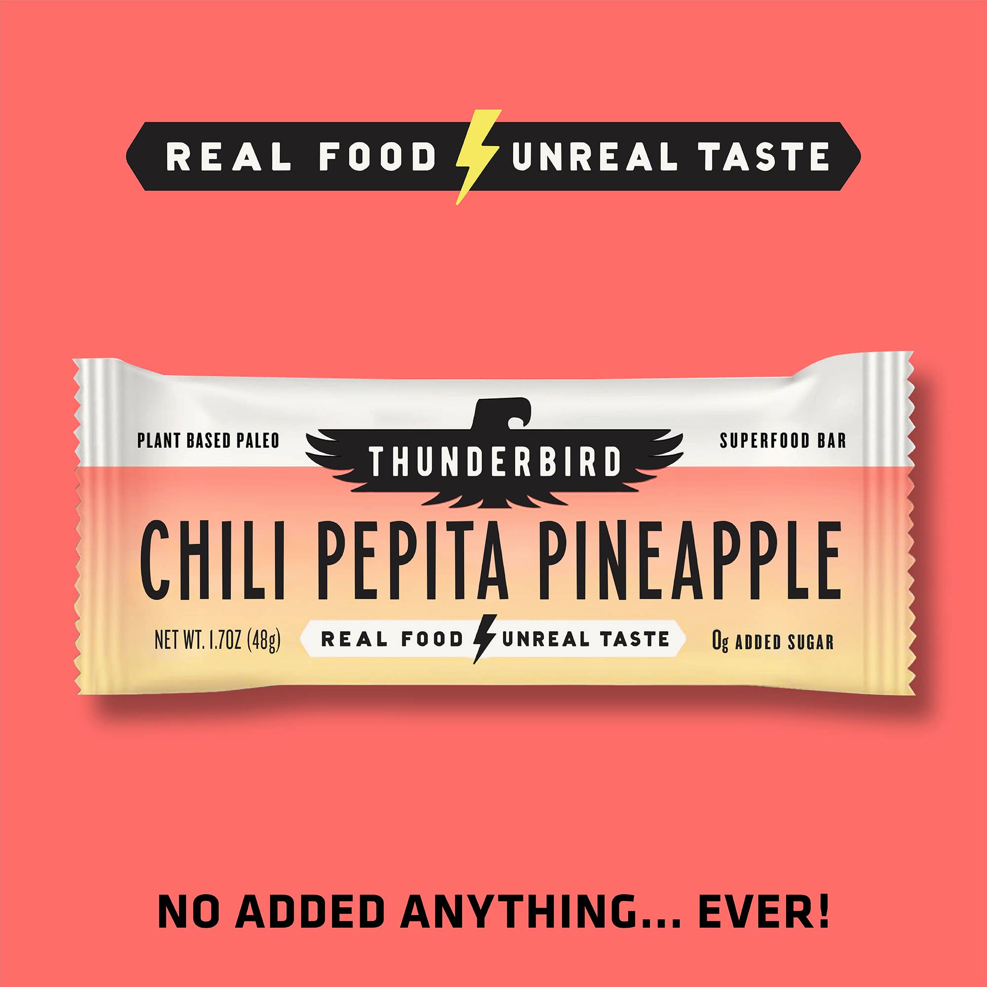 Thunderbird Real Food Bars - Wholesale Snack bar - NEW! Chili Pepita Pineapple - Box of 12 Bars4