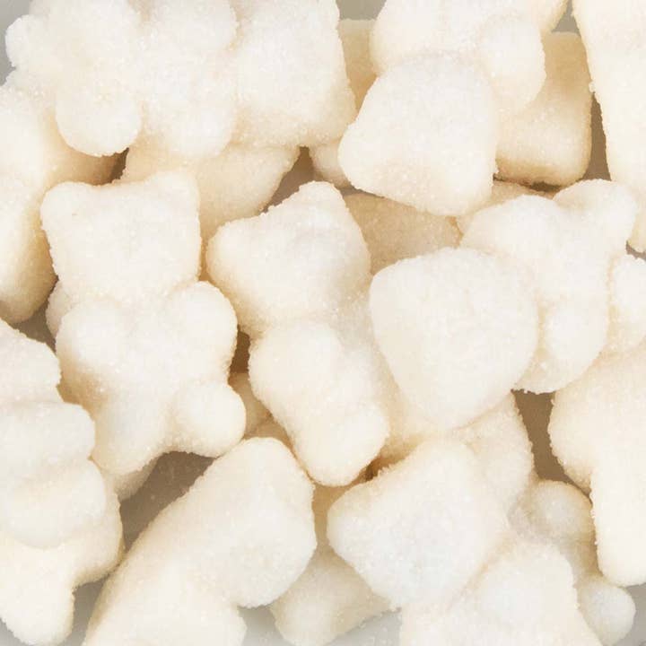Sugar Sanded Gummy Bears 1lb - White Mixed Fruit for wholesale by Just Candy