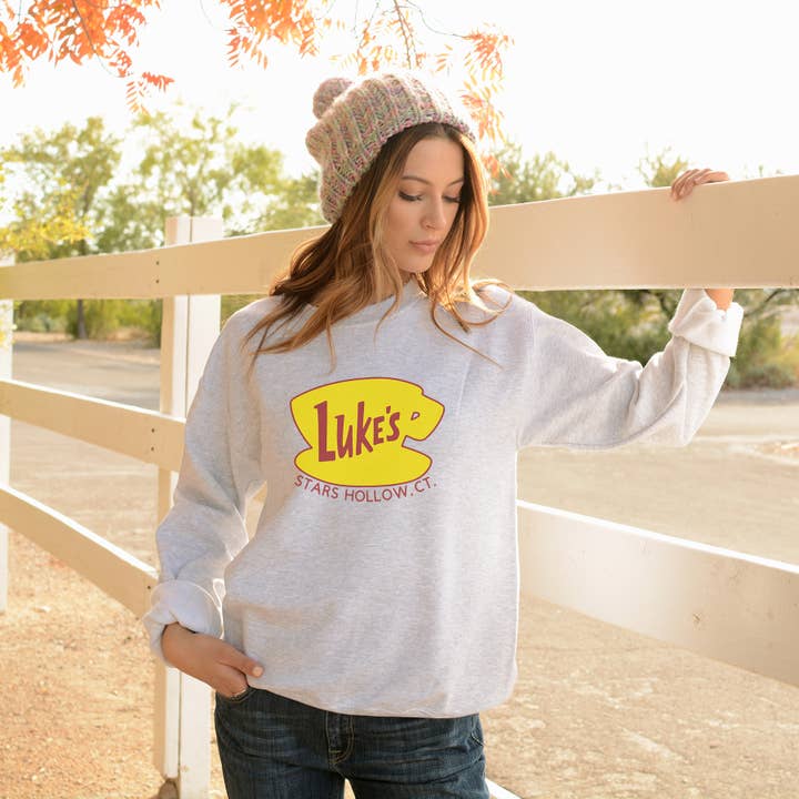 Painted Lavender - Vente Sweat-shirt à imprimés – femme - Chandail à capuchon Luke's Coffee Gilmore pour fille3