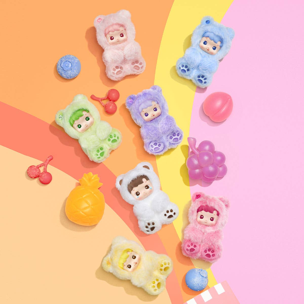 Otaku Collectives LLC - Wholesale Figurine Toy - Kids - Pop Mart HACIPUPU Gummy Bear Series Vinyl Plush Pendant7