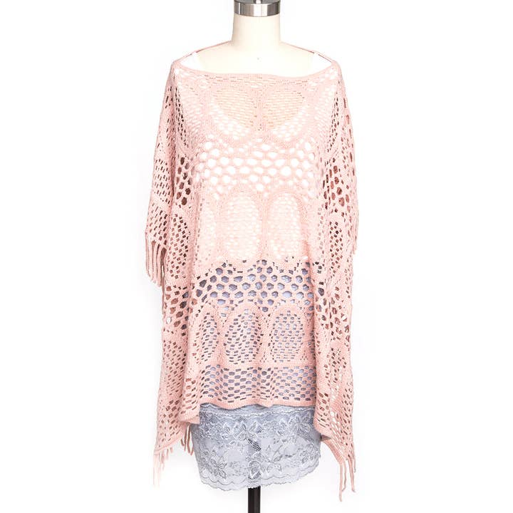 Laser Cut Fashion Poncho for wholesale by LA Jewelry Plaza
