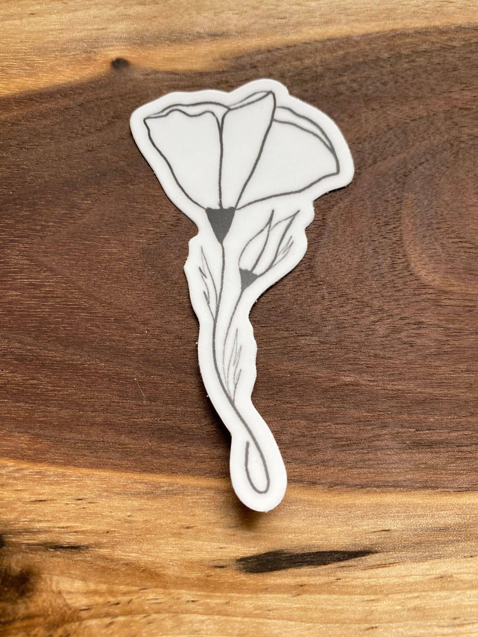 Beth Ann Erickson Designs - Wholesale Sticker - California Poppy Sticker, Flower Stickers for Water Bottle1