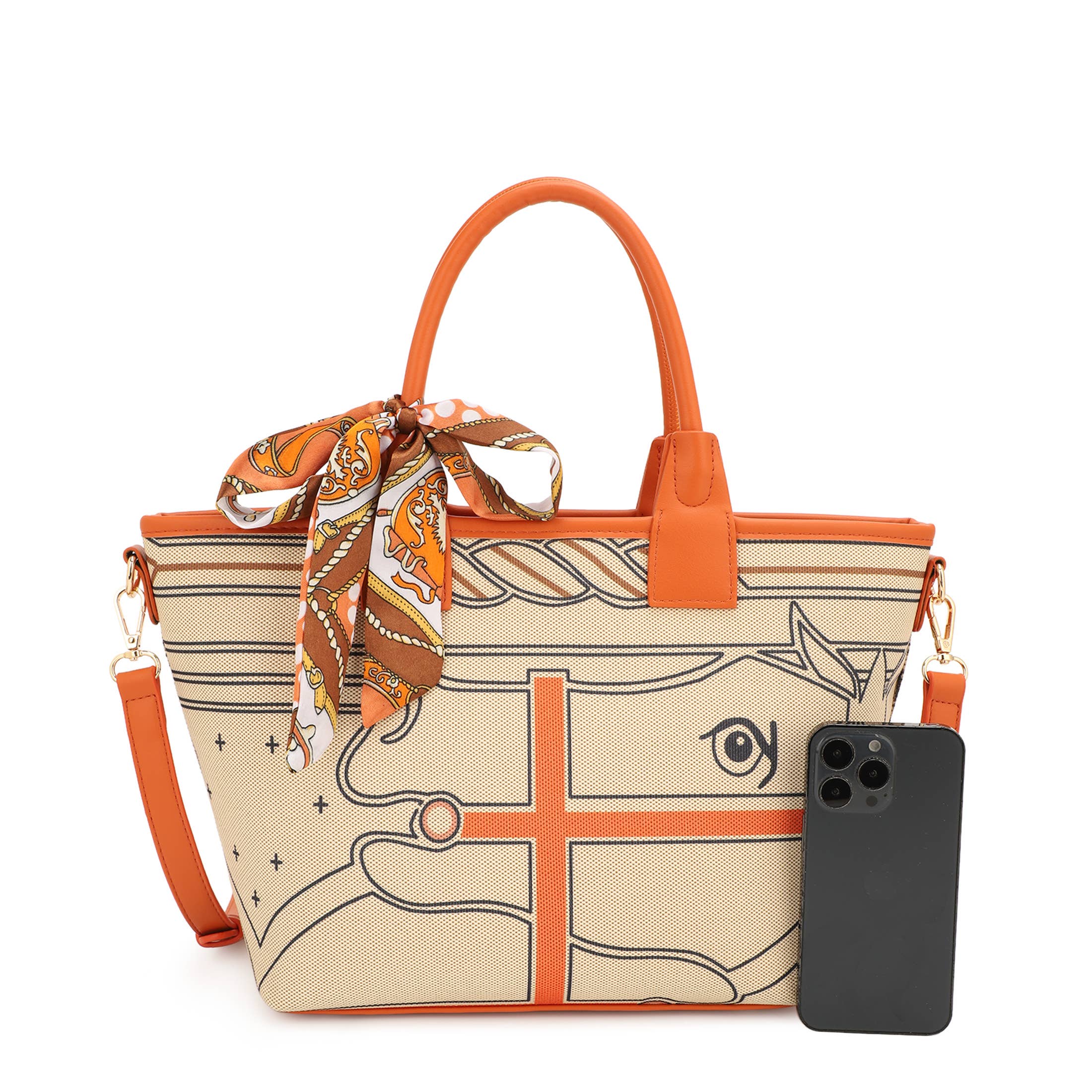 KAYLA+AVA - Wholesale Tote Bag - Women's - SHRIYA PRINTED TOTE BAG WITH SCARF9