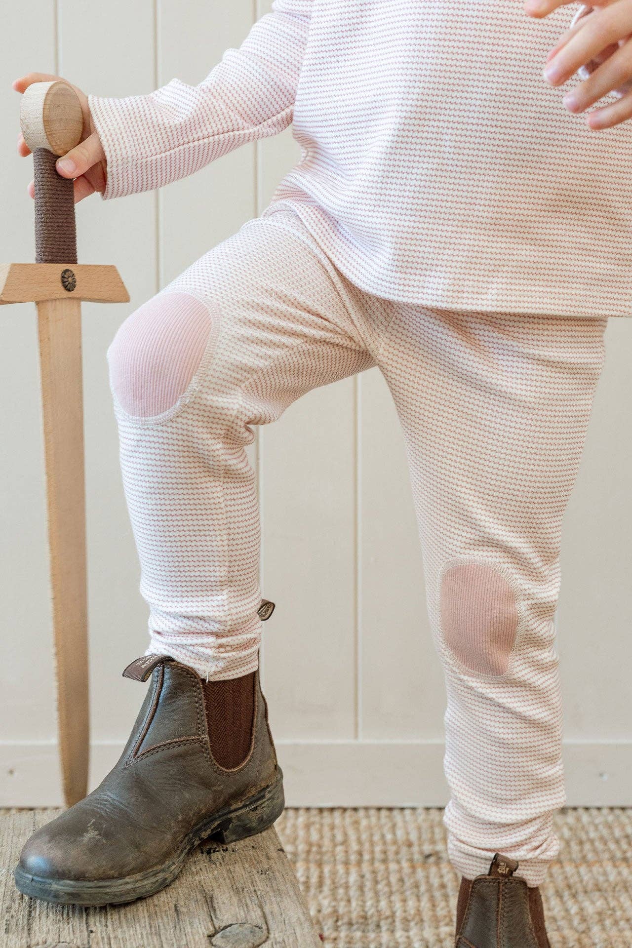 Homegrown Kids – wholesale Fashion leggings – kids – Rib Patch Legging Trellis Pink0