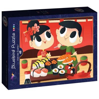 Bluebird Puzzle - Wholesale Puzzle - Kids - 48-Piece Puzzle - Long Live Sushi!0