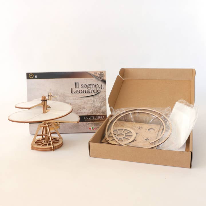 Dahimo - Wholesale DIY Craft Kit - Da Vinci Rotating Aerial Screw - Functional Wooden Model Kit6
