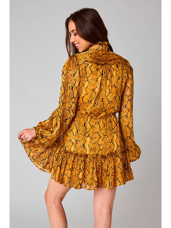 BuddyLove - Wholesale Dress - Women's - Grace Snake Charmer Long Sleeve Tie Waist Dress1