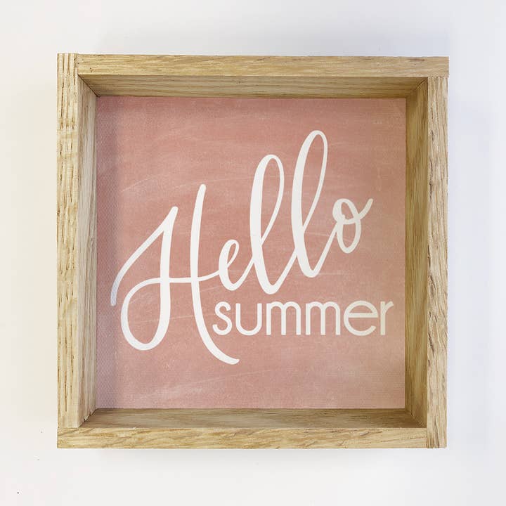 Hello Summer - Cute Summer Word Sign - Summertime Sign for wholesale by Hangout Home
