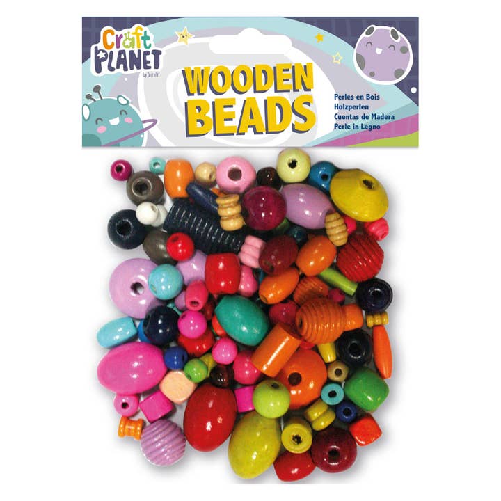 West Design Products UK – wholesale Beads – Wooden Beads (100g) - Assorted Colours
