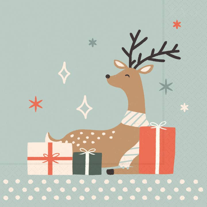 Pappersservetter Lunch 20 st Dansande Renar Presenter Jul för wholesale av Boston International