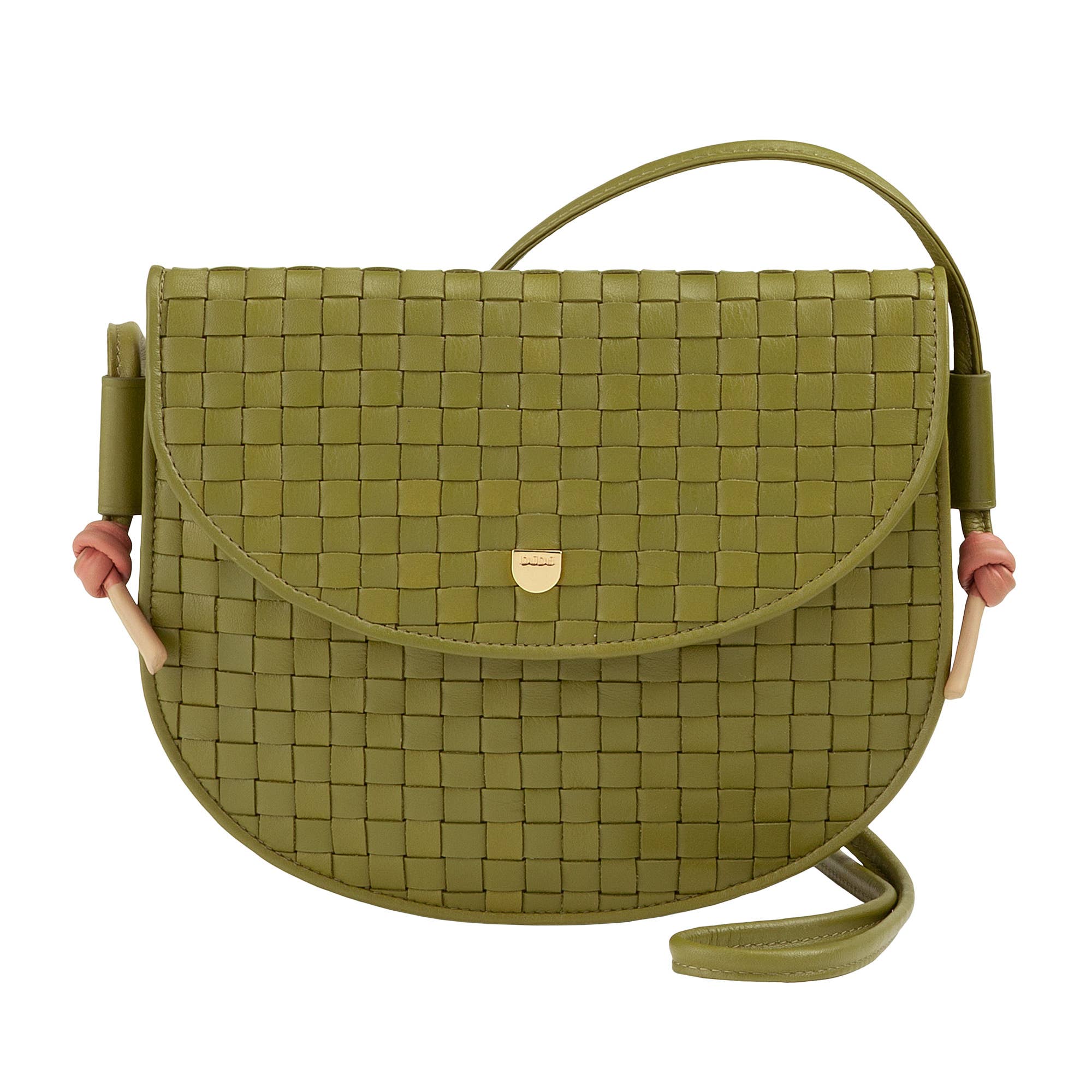 dudu - Wholesale Crossbody Bag - Women's - Dudu Medium Women'S Woven Leather Crossbody Bag Olive green0