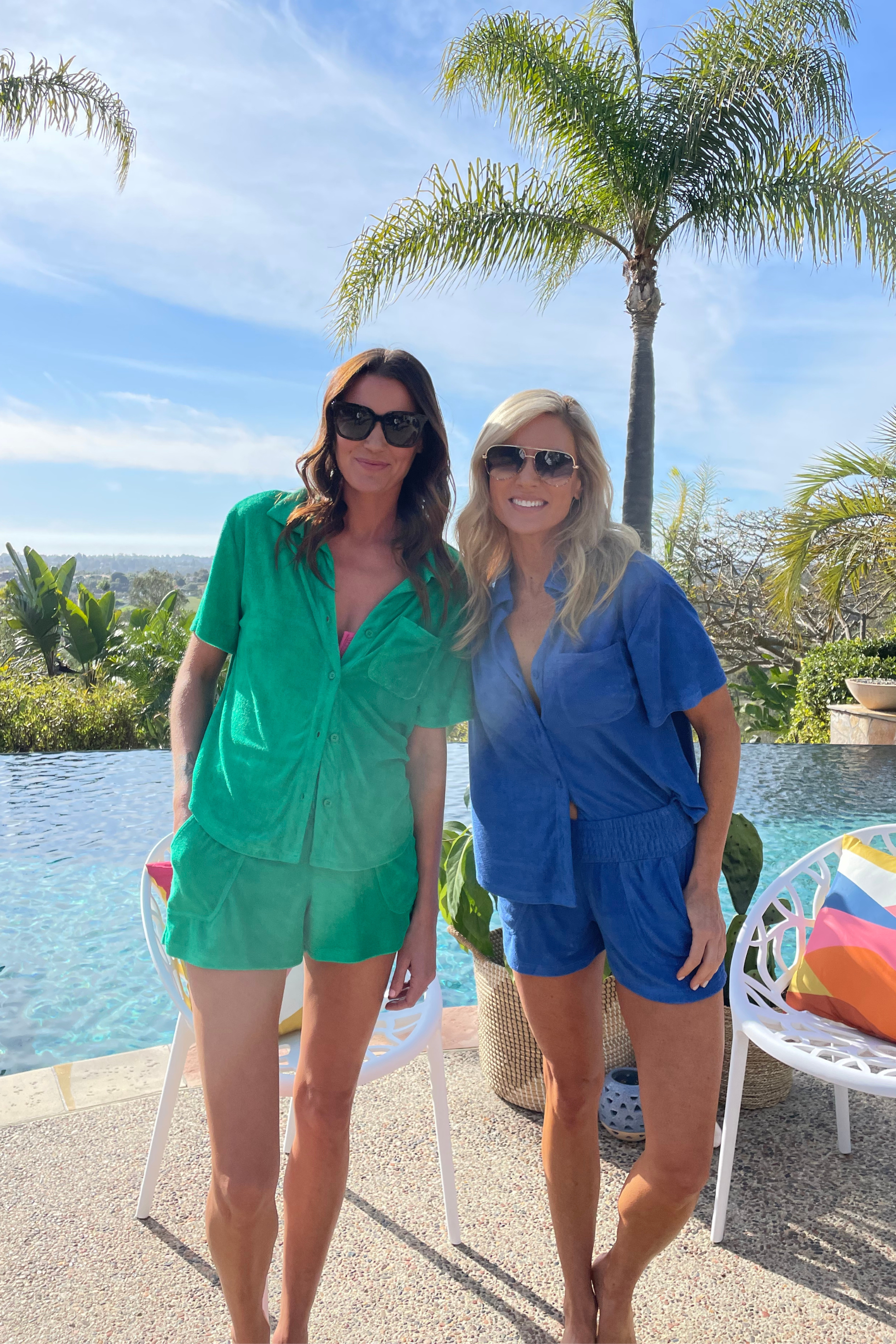 Bette - Vente Cache-maillot – femme - Haut de détente en éponge bleu saphir Cabana2