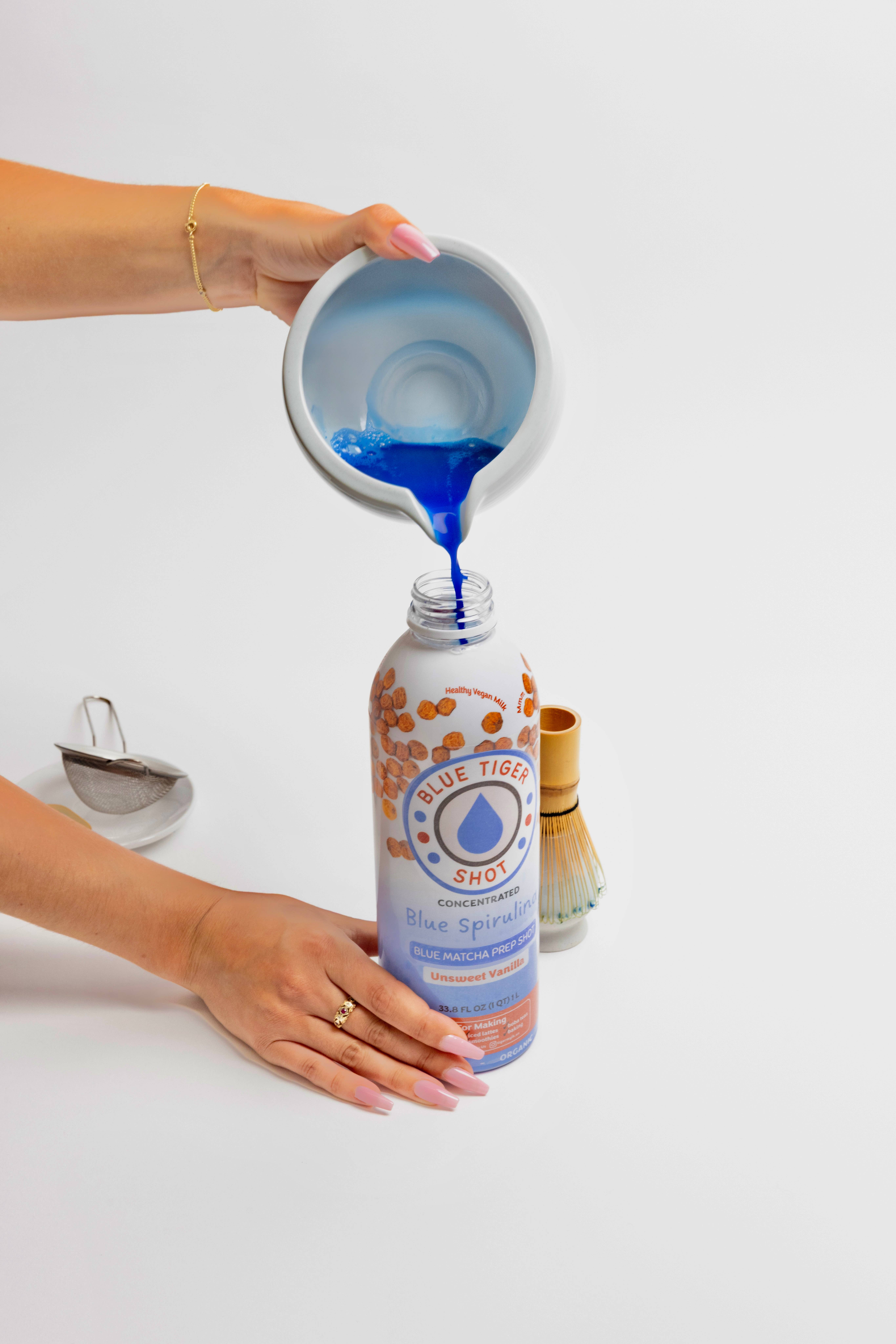 TIGER SHOT - Wholesale Protein/Superfood Powder - BLUE MATCHA SHOT for lattes (16 Servings)6