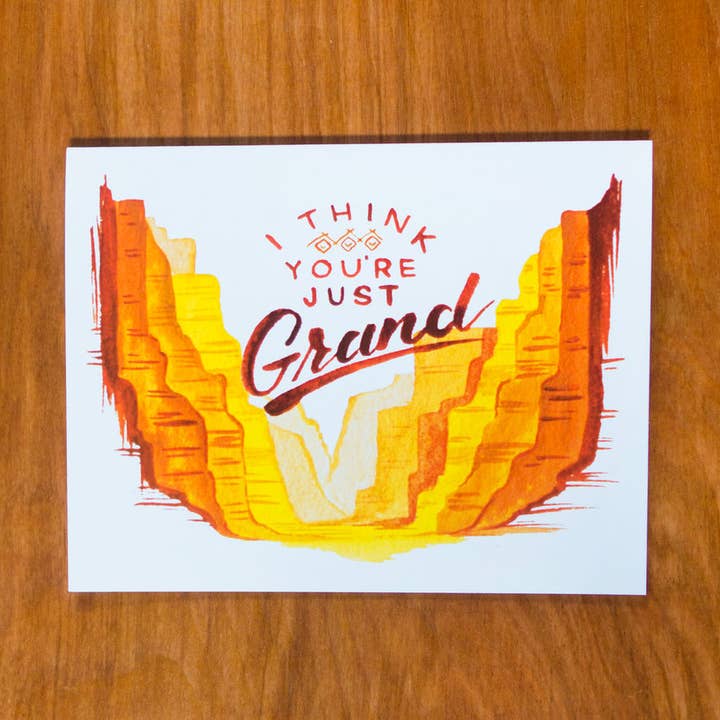 Carte de vœux Just Grand pour la vente par Pretty Bird Paper Co.