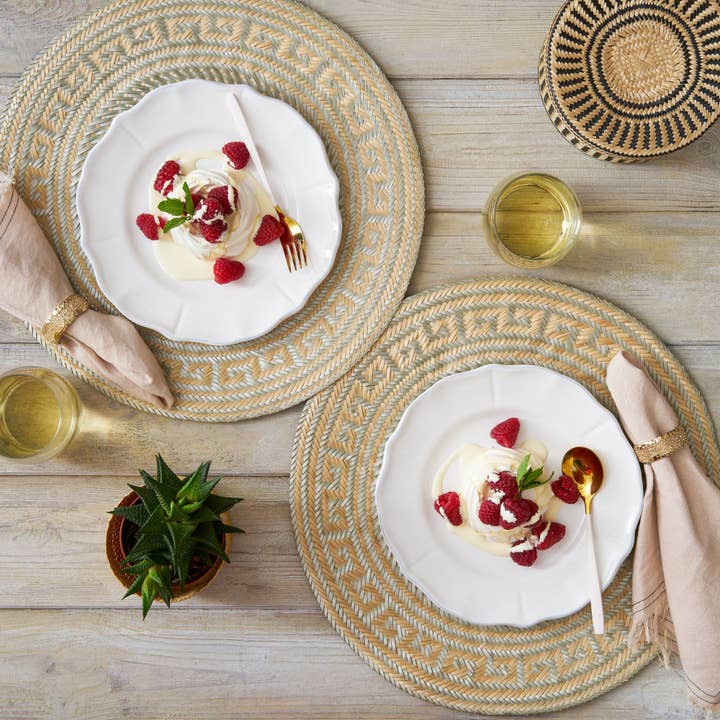 Washein - Wholesale Placemat - Silver Round Placemats Woven Natural Straw2