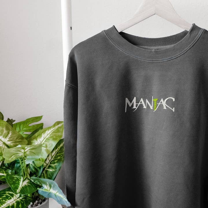Maniac Embroidery Shirts and Sweatshirts for wholesale by BeyondtheShirt