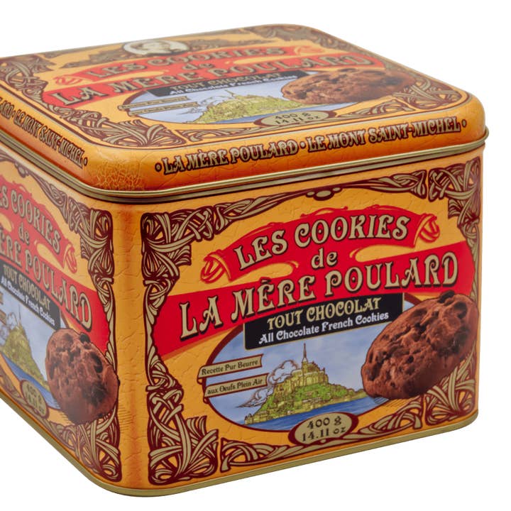 Coffret Collector cookies chocolat 400g pour la vente par Biscuiterie La Mère Poulard