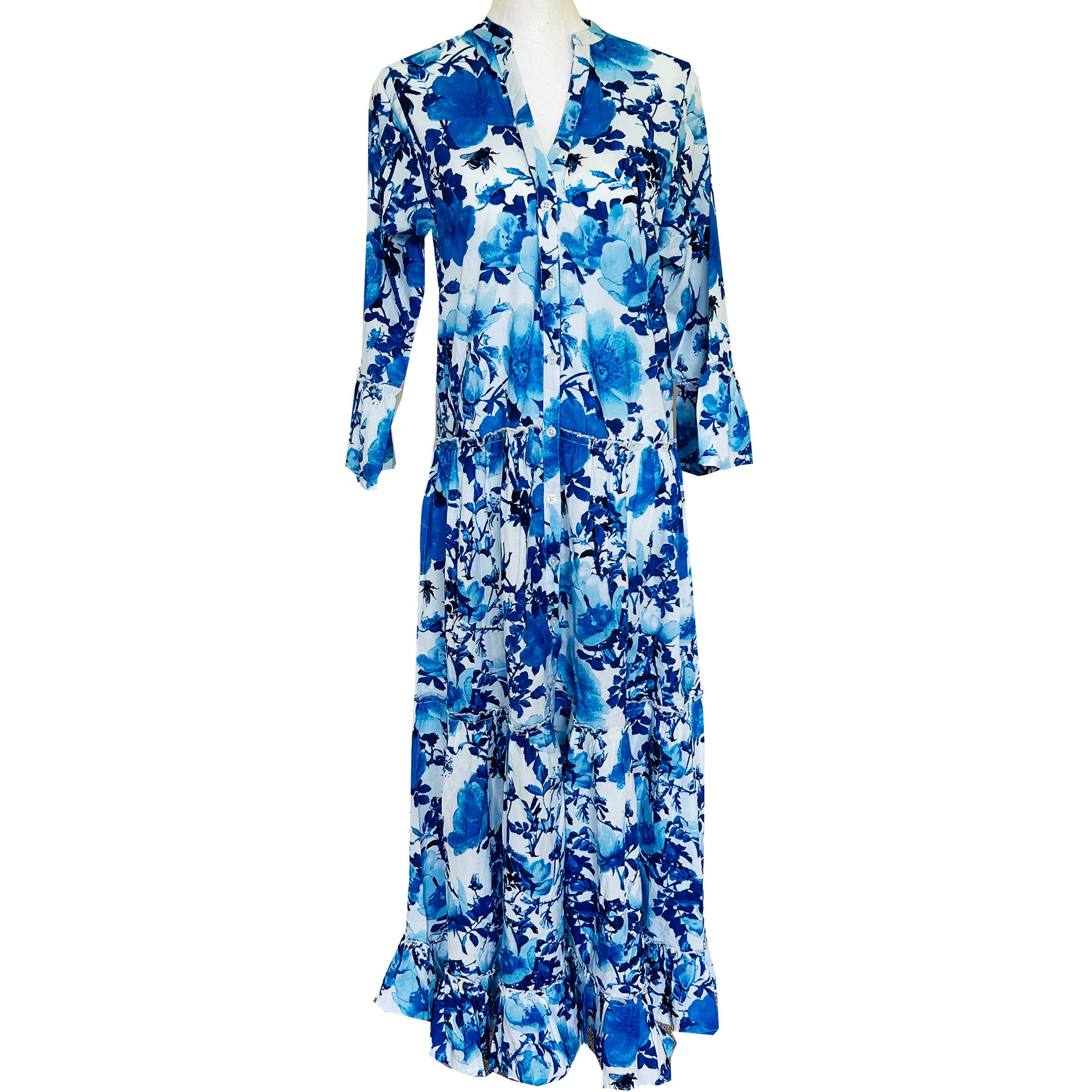 Rosehip Design – wholesale Dress – Women's – Gabriella Dress - Blue Rose5