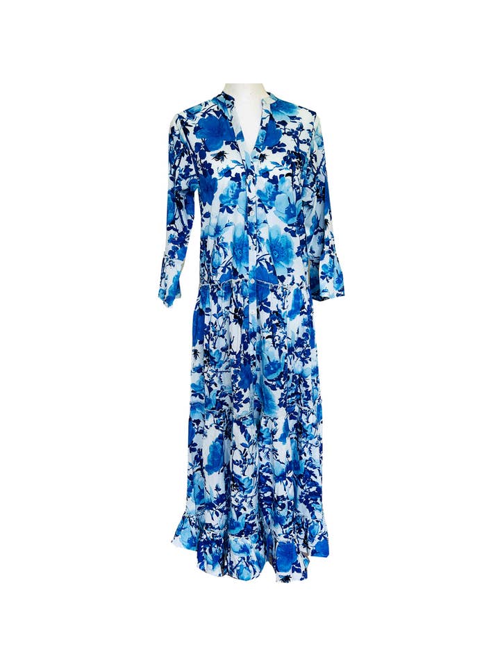 Rosehip Design – wholesale Dress – Women's – Gabriella Dress - Blue Rose5