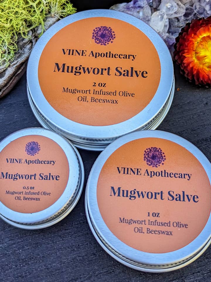 Mugwort Infused Herbal Salve 1 oz // California Organic for wholesale by VIINE Apothecary