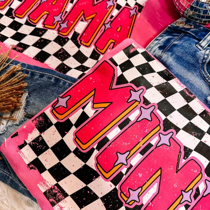 ZZ Threadz - Wholesale Mommy & Me Sets - Retro Mama Sparkle Graphic Tee *Mommy & Me* Graphic Tee Set