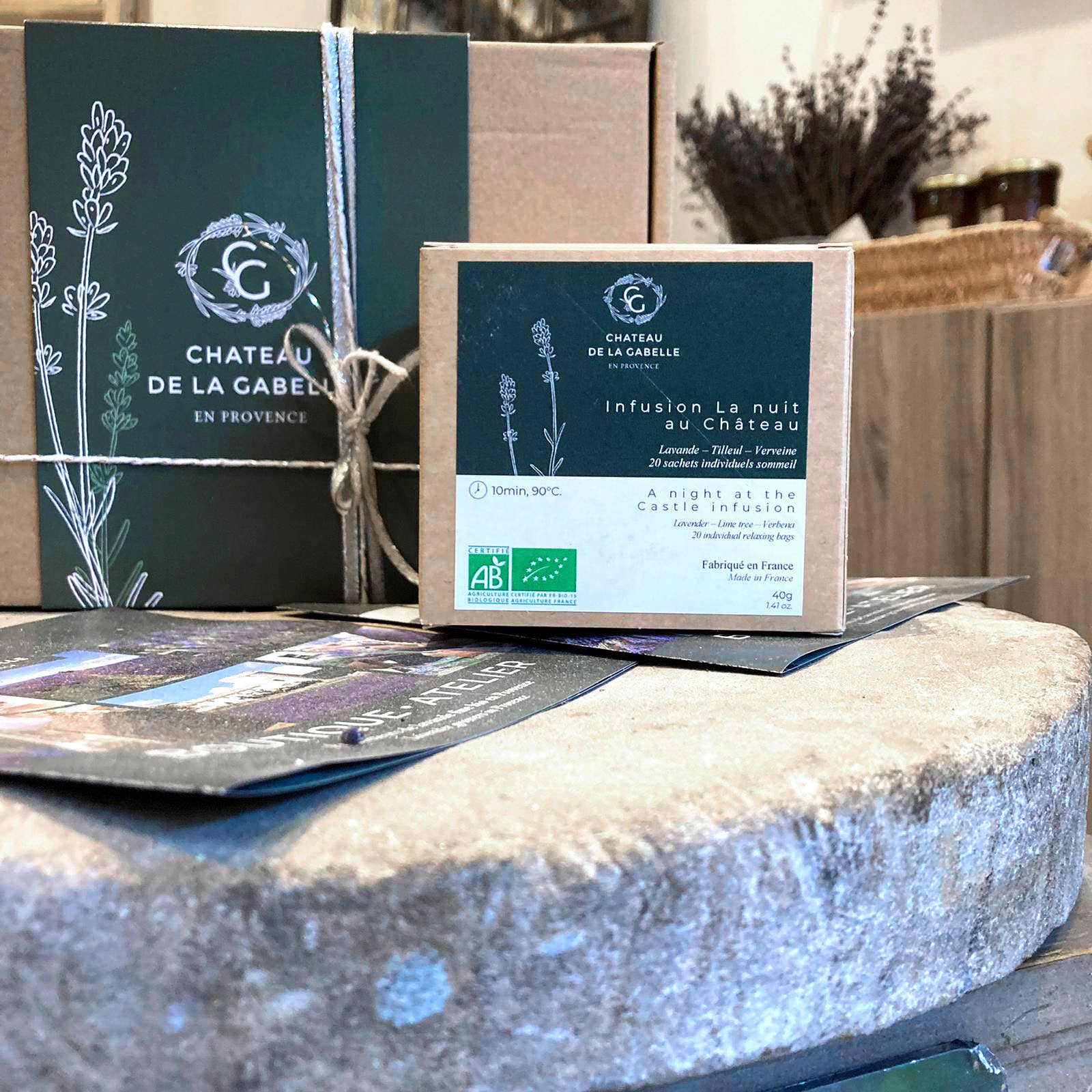 Château de la Gabelle - Vente Thés santé/détox - Infusion La nuit au Château - Tilleul, verveine, lavande1
