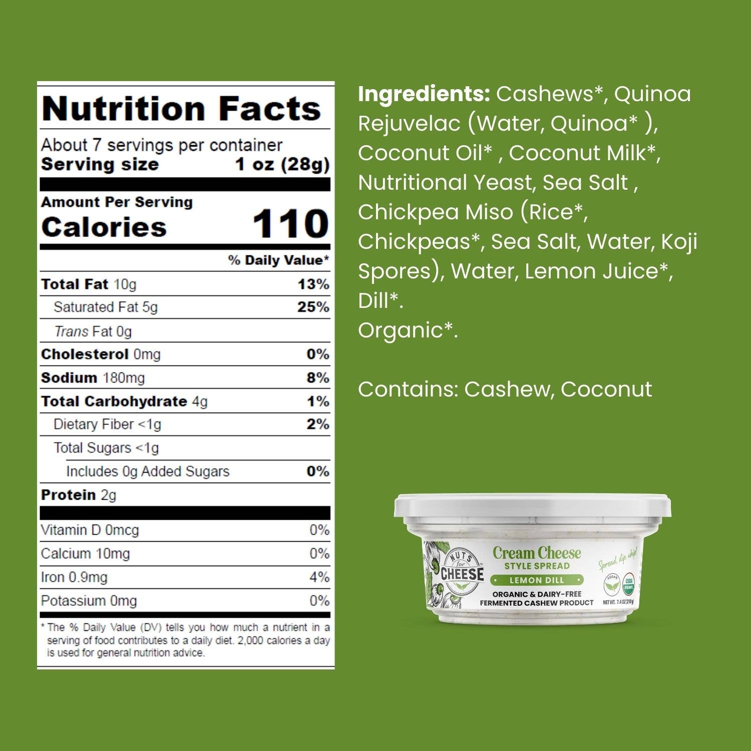 Nuts For Cheese - Vente Fromages - Tartinade au fromage à la crème au citron et à l'aneth | Sans produits laitiers | Biologique4