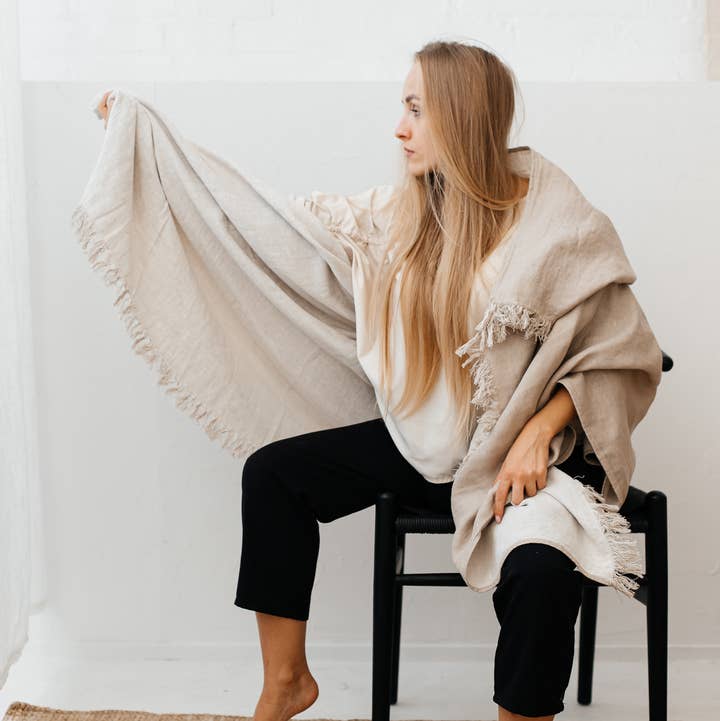 Linen Way Inc. - Wholesale Throw Blanket - Salina Double-sided Linen Throw1