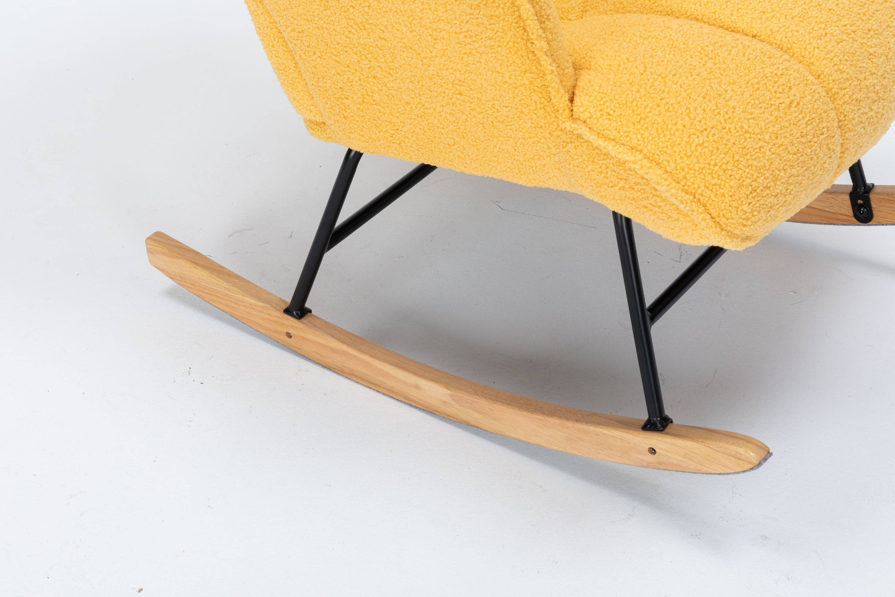 39F Inc. - Vente Fauteuils à bascule - Fauteuil à bascule rembourré pour chambre de bébé avec dossier haut9