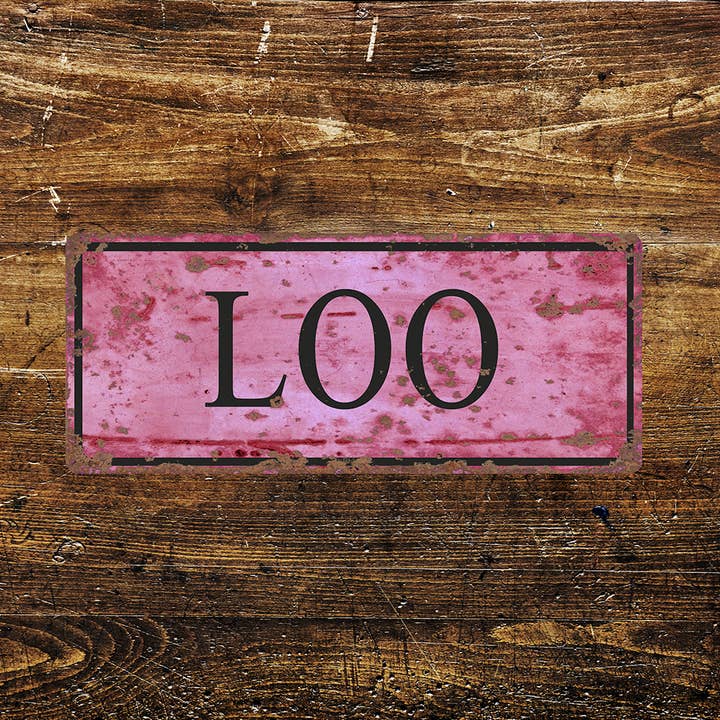 Loo toilet - Plaque en métal pour la vente par The British Metal Signs Company