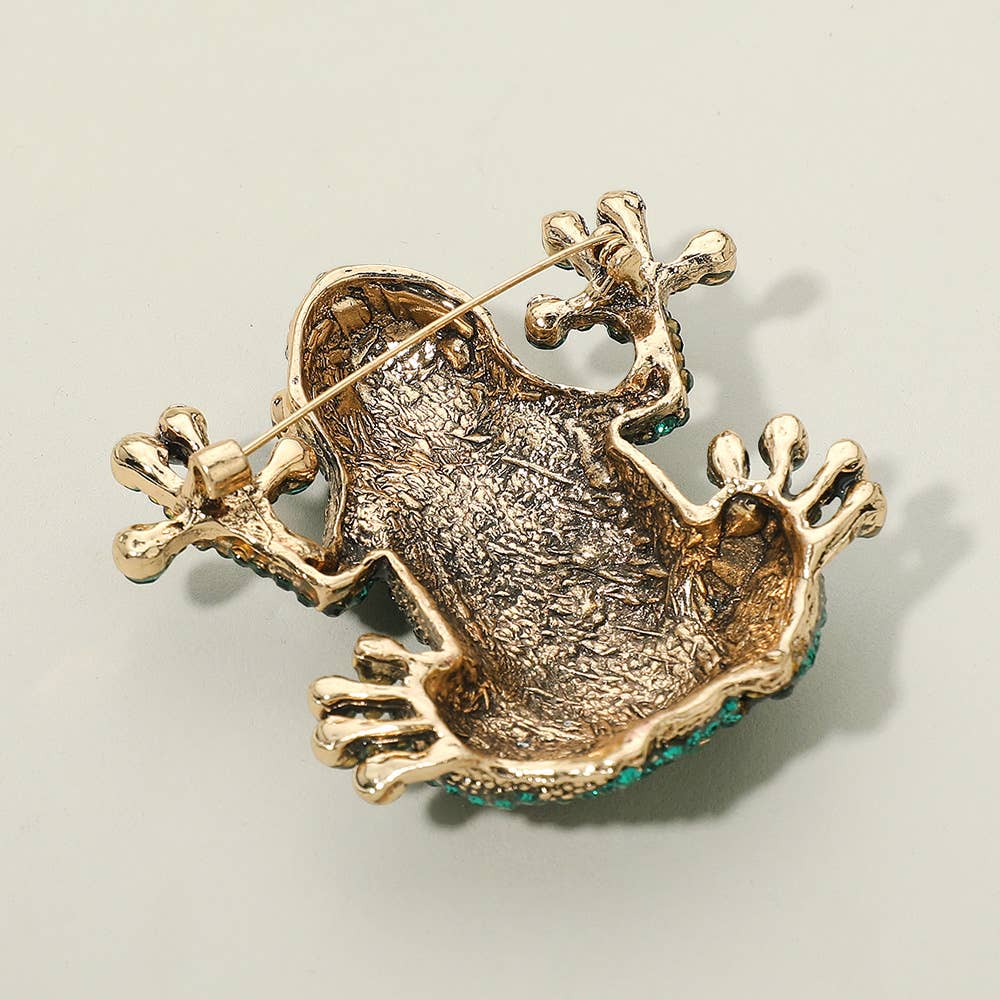 Sensibling Corp. - Wholesale Brooch - Rhinestone Embellished Frog Pin Brooch6