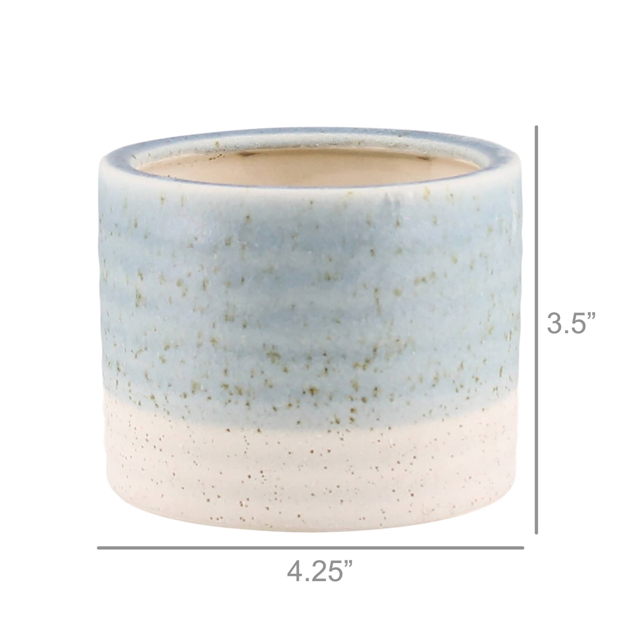 HomArt - Wholesale Plant Pot - Isle Cachepot, Ceramic - Sm - Light Blue1